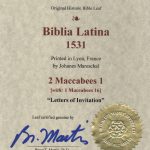 Biblia Sacra - 1531 - 2 MACCABEES 1, and 1 Maccabees 16