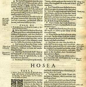 King James – 1619 – HOSEA 1-2 Title