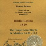 Biblia Sacra - 1519 - MATTHEW 14:20-17:2